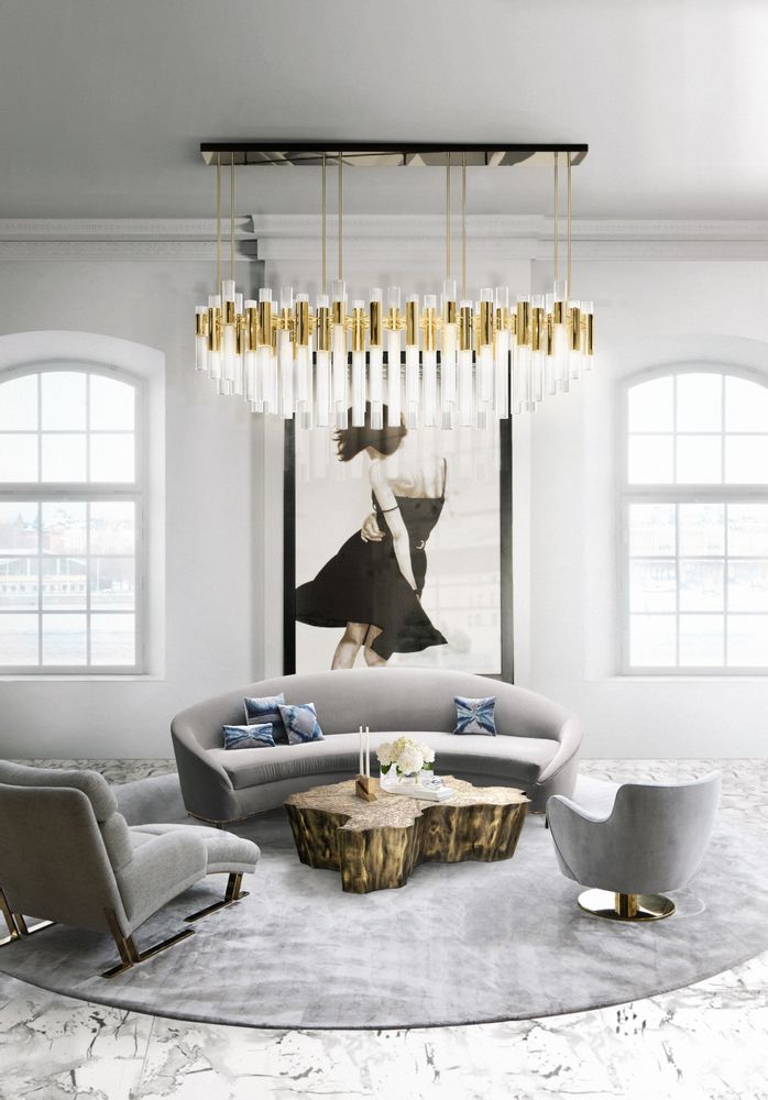 Ceiling lights - WATERFALL RECTANGULAR SUSPENSION - LUXXU
