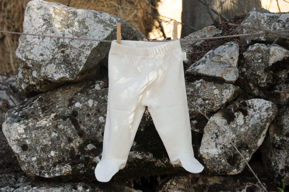 Homewear - Organic Cotton Baby Footed Pants - NATURABORN