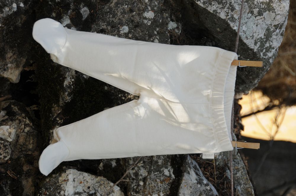 Homewear - Organic Cotton Baby Footed Pants - NATURABORN