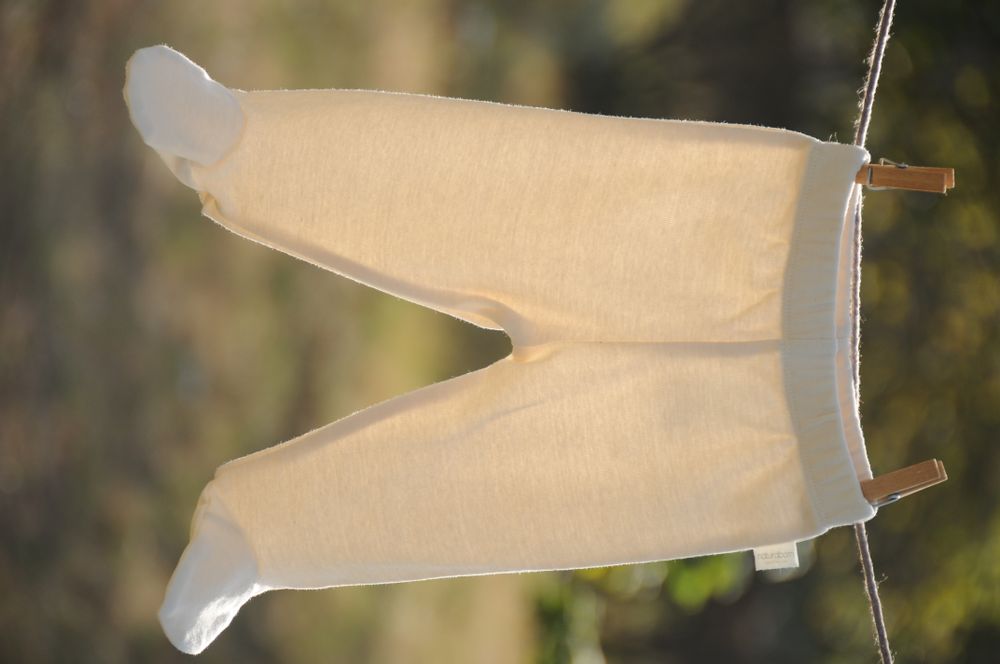 Homewear - Organic Cotton Baby Footed Pants - NATURABORN