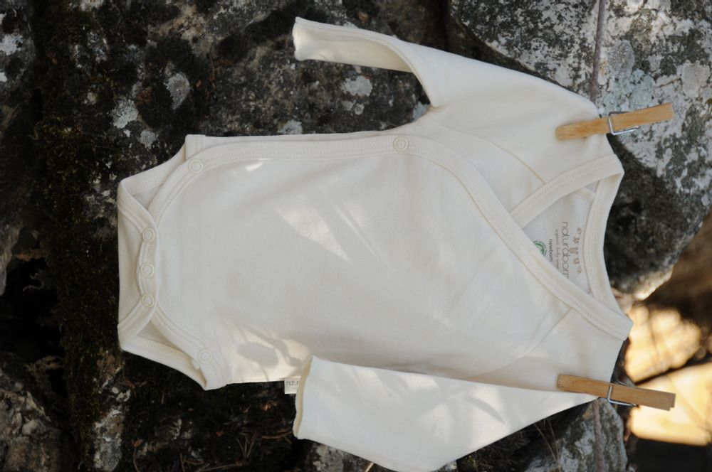 Homewear textile - Organic Cotton Baby Kimono Collar Bodysuit - NATURABORN