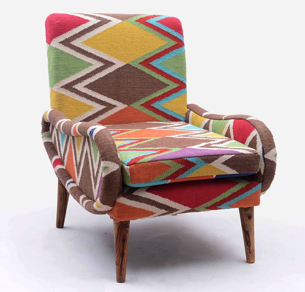 Armchairs - Kilim armchair Shaki - MATHI DESIGN