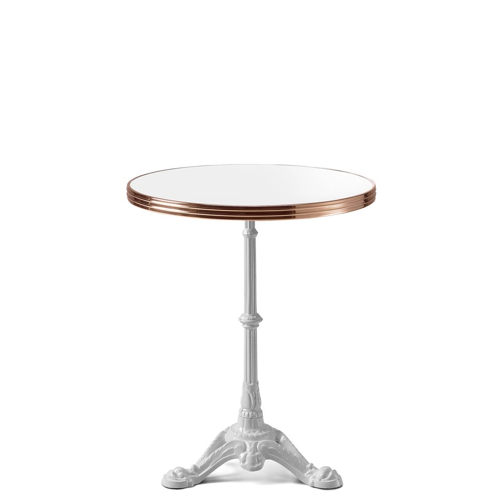 Dining Tables - ARDAMEZ • TRADITION Enamel bistro table / White Edition - ARDAMEZ