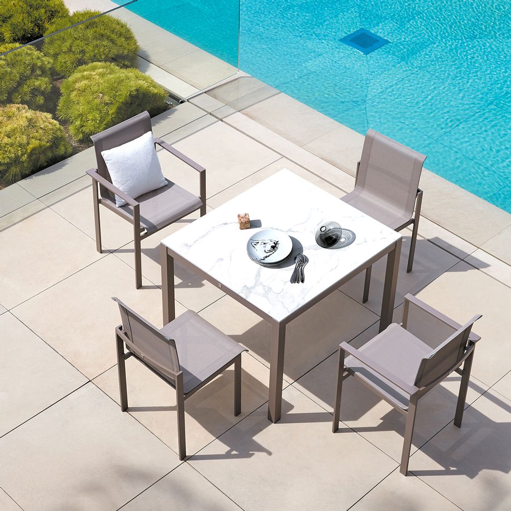 Dining Tables - Dining table KWADRA 100x90 cm ceramic top - SIFAS