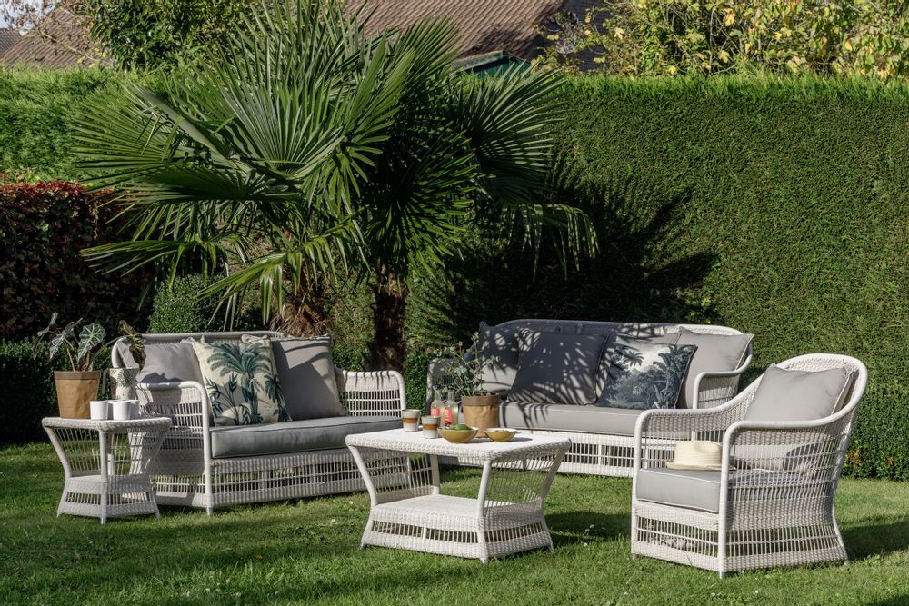 Sofas - BIARRITZ 3-seater resin garden sofa - KOK MAISON