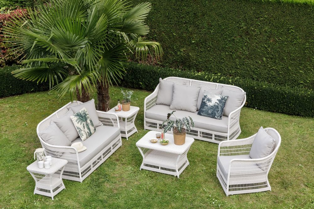 Sofas - BIARRITZ 3-seater resin garden sofa - KOK MAISON