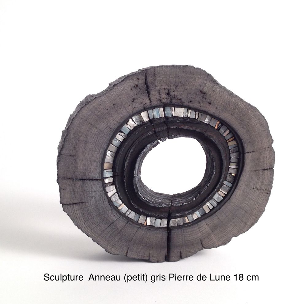 Pièces uniques - Sculptures "Lune Noire" "Anneaux" Chants Blancs - SUZANNE RIPPE
