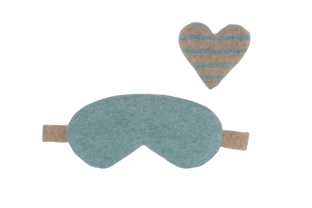 Cadeaux - Scottish Cashmere Eyemask With Liberty Tana Lawn Lining - ROW PINTO KNITWEAR DESIGNS