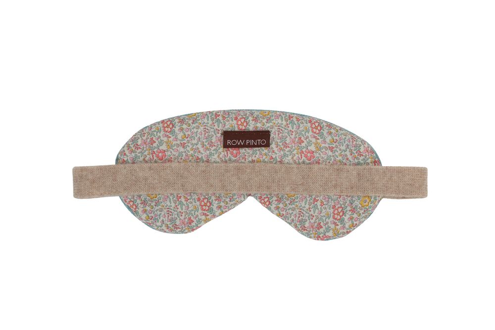 Cadeaux - Scottish Cashmere Eyemask With Liberty Tana Lawn Lining - ROW PINTO KNITWEAR DESIGNS