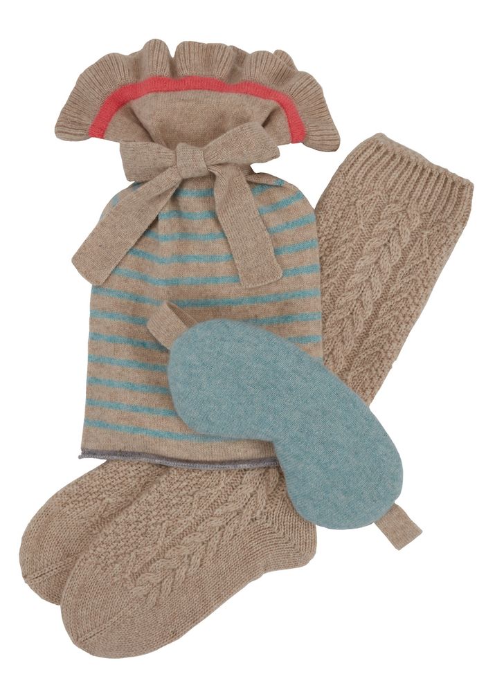 Cadeaux - Scottish Cashmere Eyemask With Liberty Tana Lawn Lining - ROW PINTO KNITWEAR DESIGNS