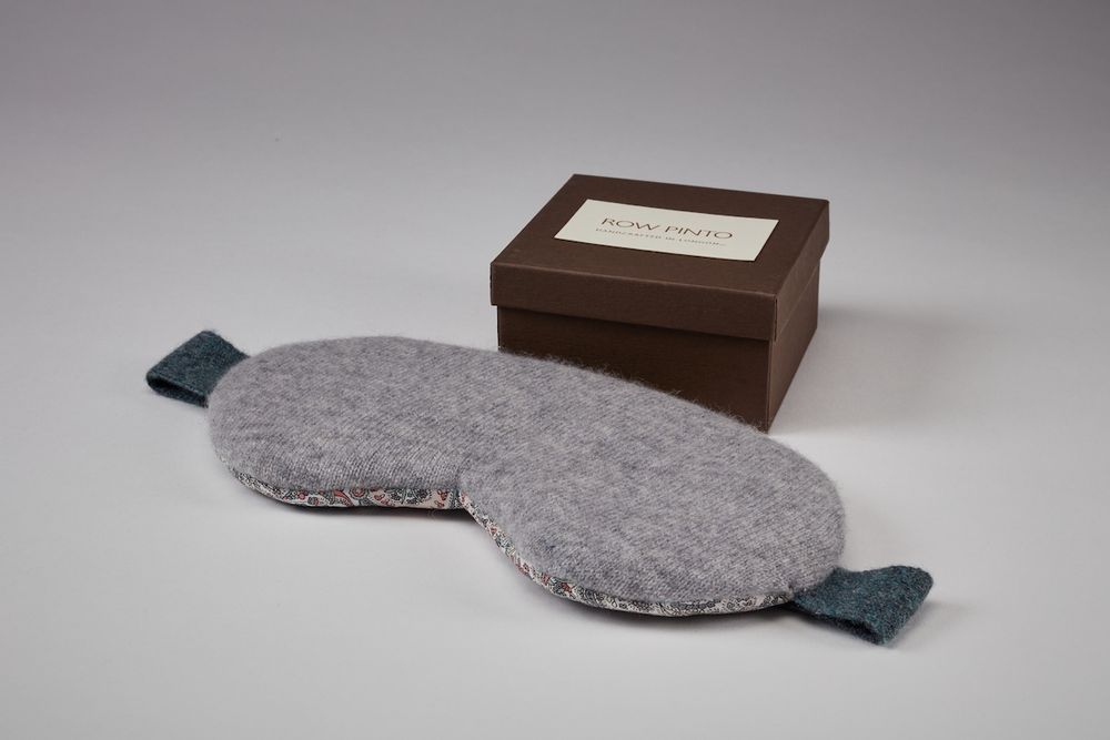 Cadeaux - Scottish Cashmere Eyemask With Liberty Tana Lawn Lining - ROW PINTO KNITWEAR DESIGNS