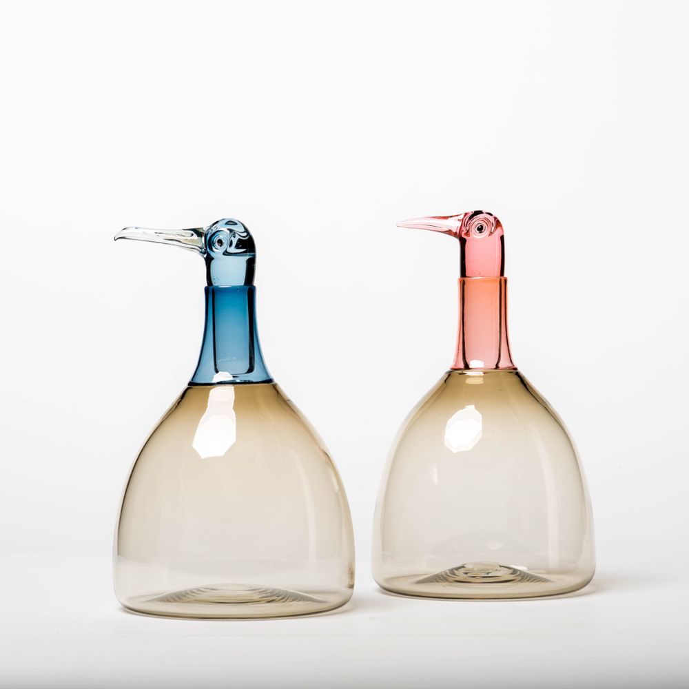 Verre d'art - carafe oiseau - VERGLASS° LUMINAIRES