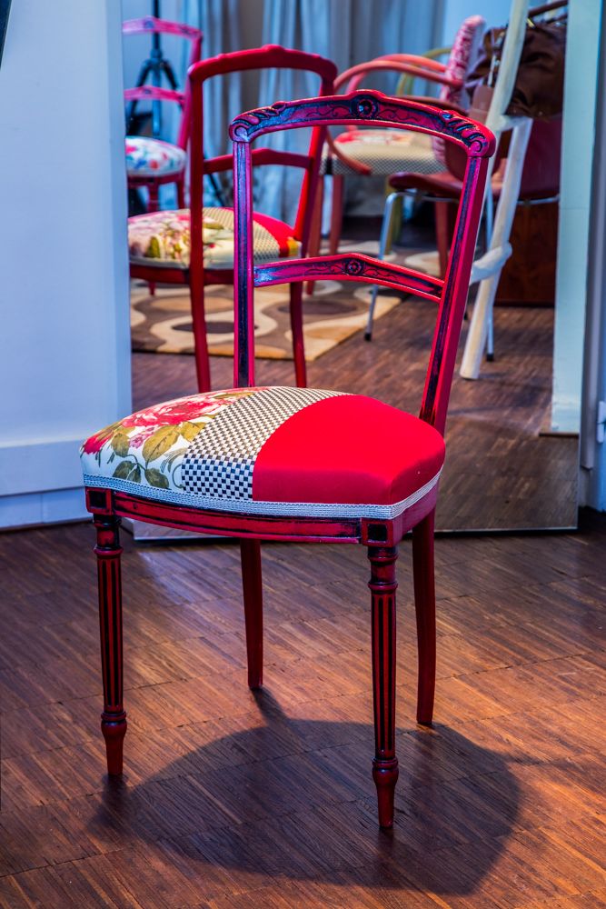 Chaises - Chaise Napoléon III Rouge - SIEGES CHICS BY JEANNE JULIEN