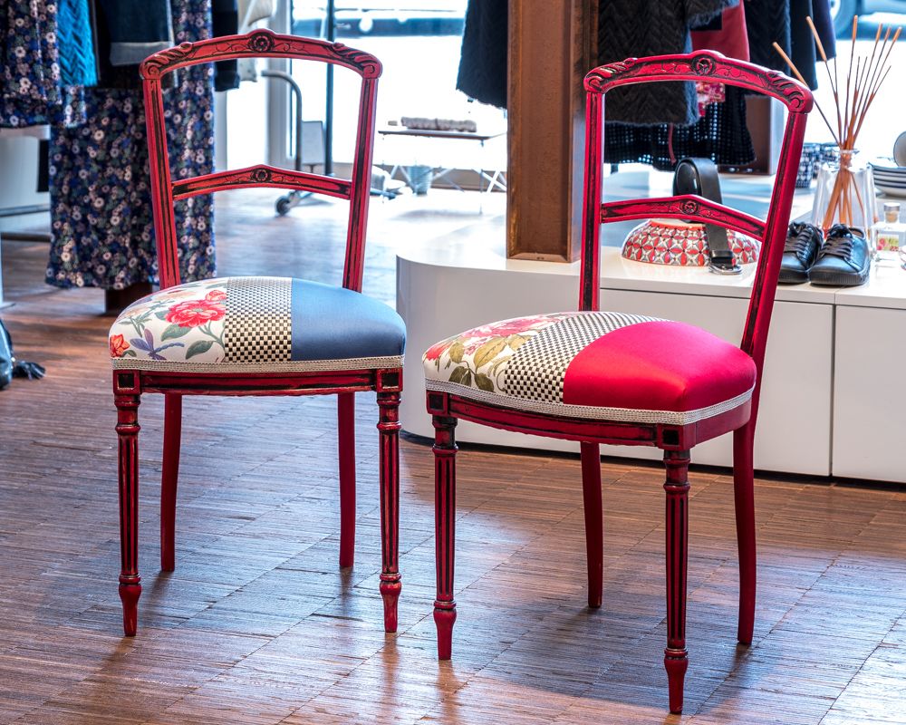 Chaises - Chaise "Napoléon III" Bleu - SIEGES CHICS BY JEANNE JULIEN