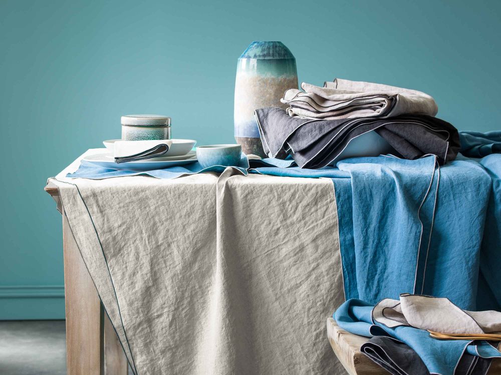Linge de lit - Autour du lin  - BLANC CERISE