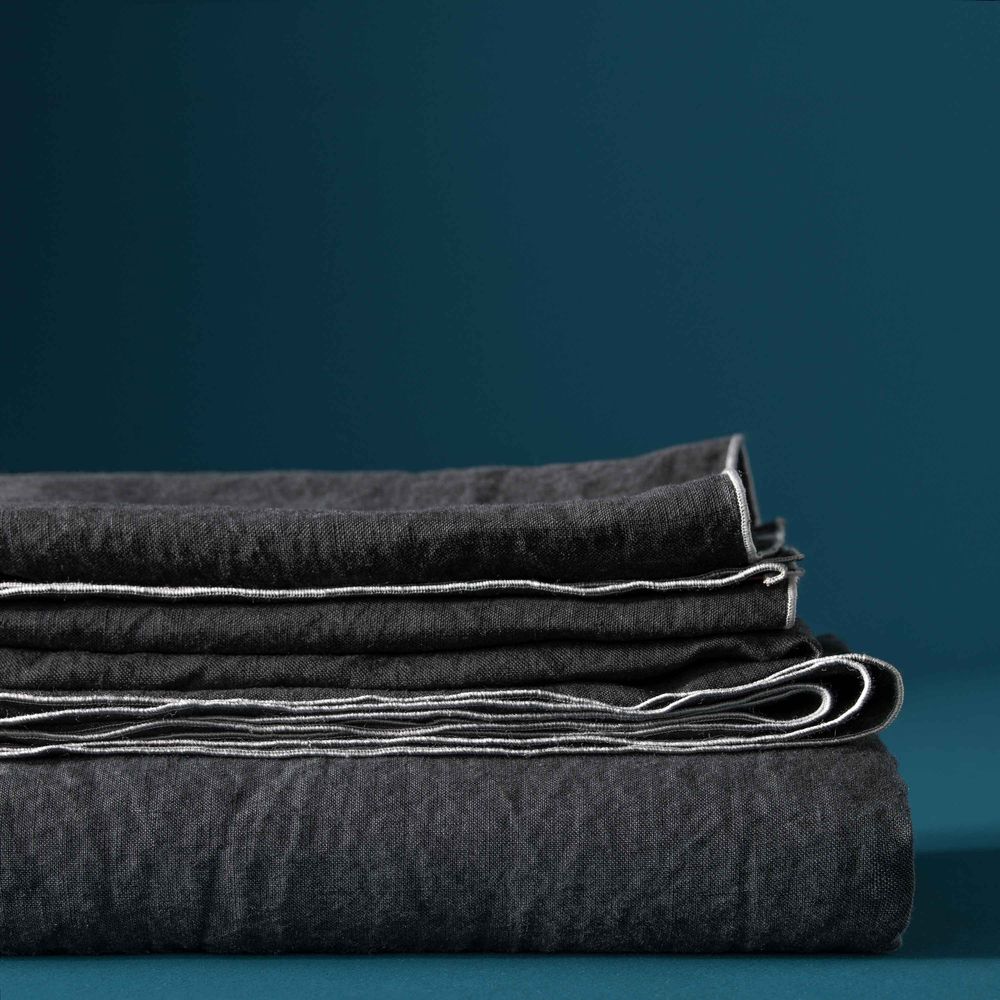 Linge de lit - Autour du lin  - BLANC CERISE