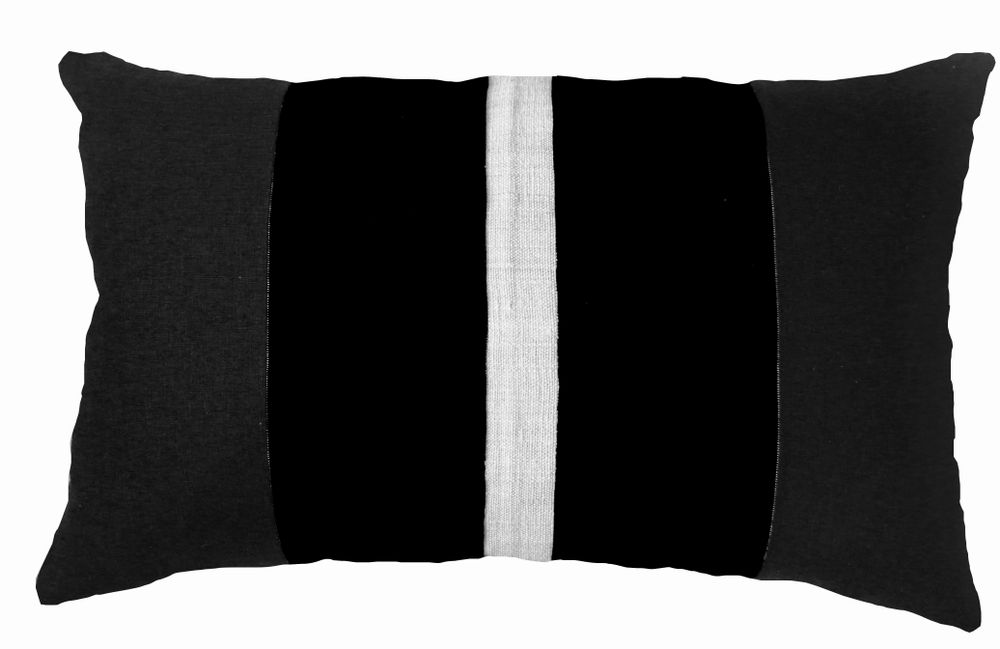 Coussins textile - CHARBON coussin lin et chanvre ancien - OXYMORE PARIS