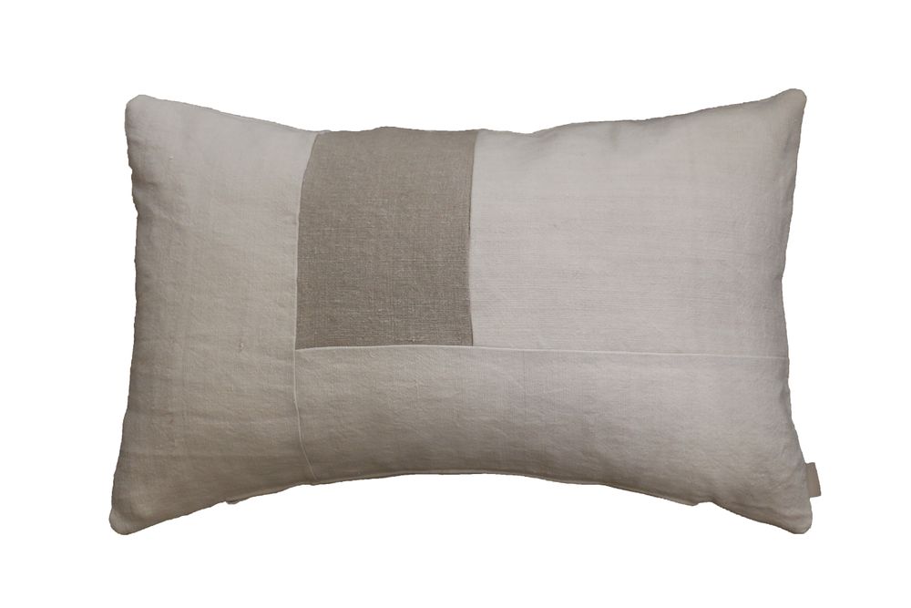 Coussins textile - CHARBON coussin lin et chanvre ancien - OXYMORE PARIS