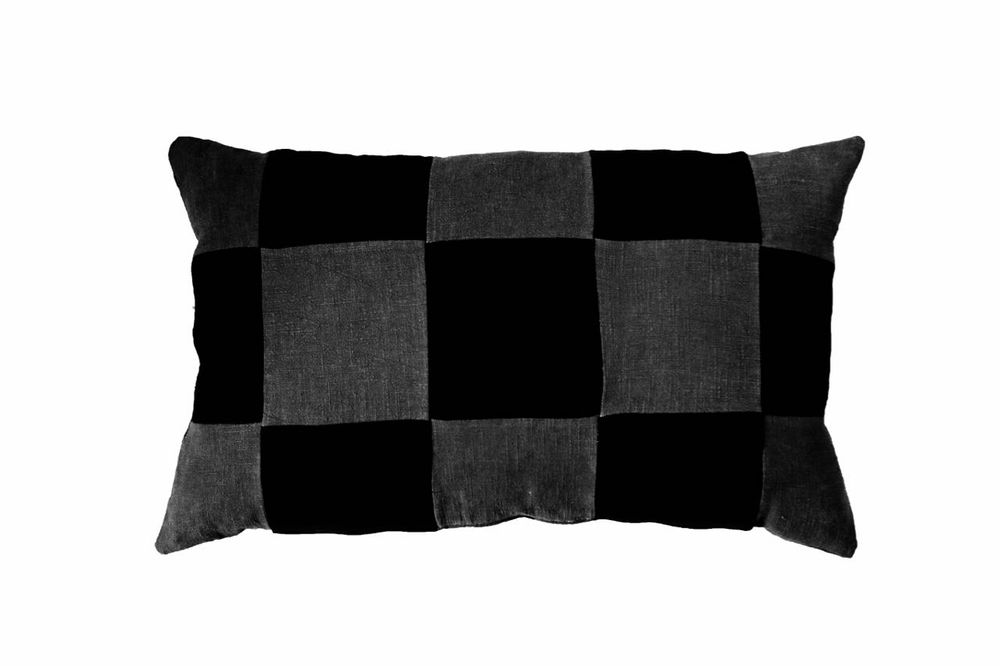 Coussins textile - CHARBON coussin lin et chanvre ancien - OXYMORE PARIS
