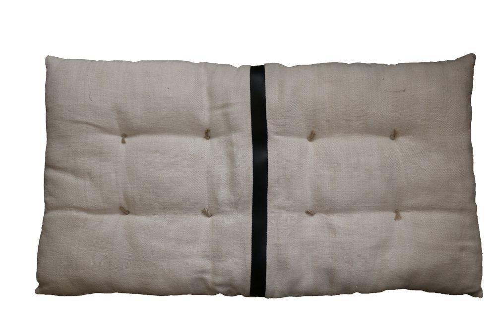 Coussins textile - CHARBON coussin matelassé lin et chanvre anciens - OXYMORE PARIS