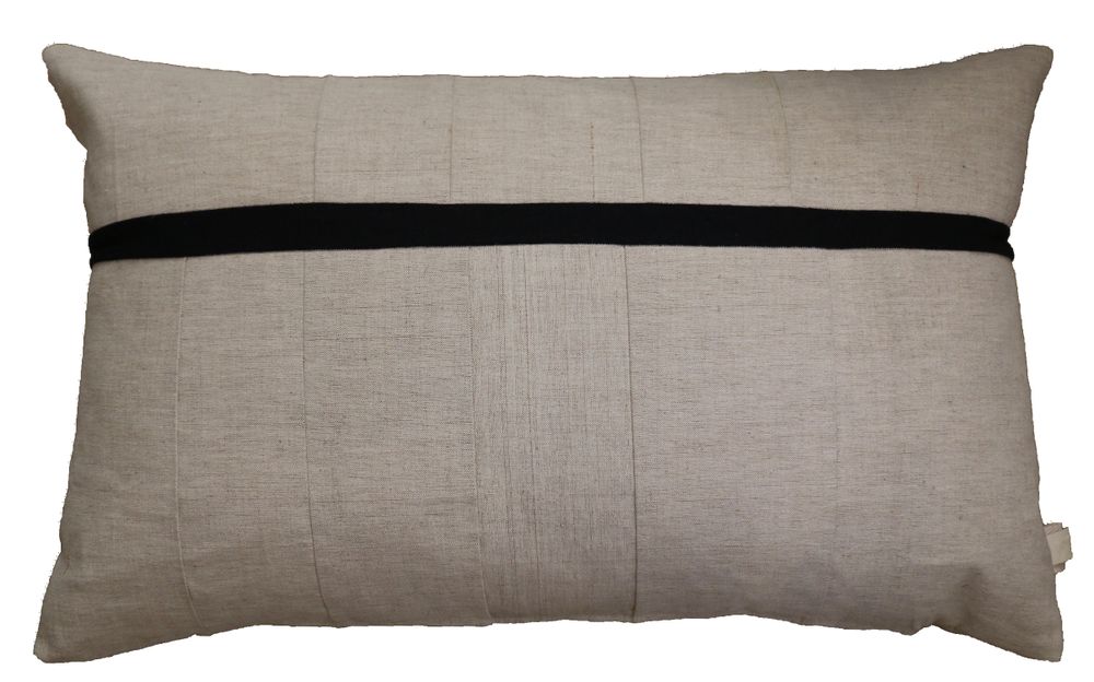 Coussins textile - CHARBON coussin lin et chanvre ancien - OXYMORE PARIS