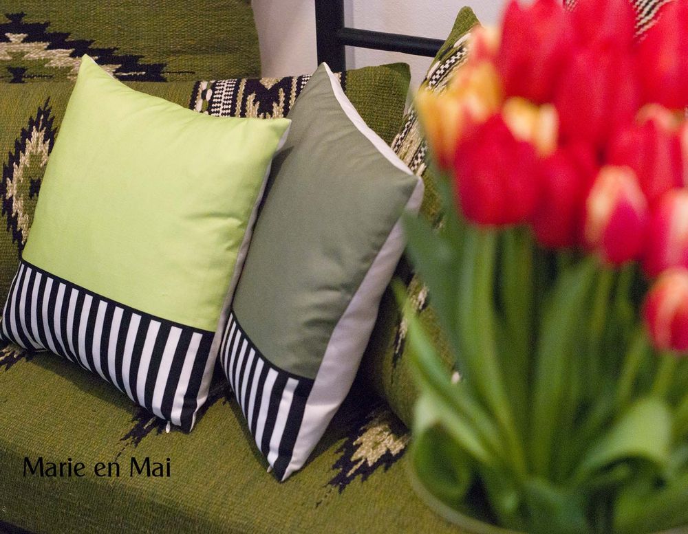 Coussins textile - COUSSINS- Collection LAMPIONS - MARIE EN MAI