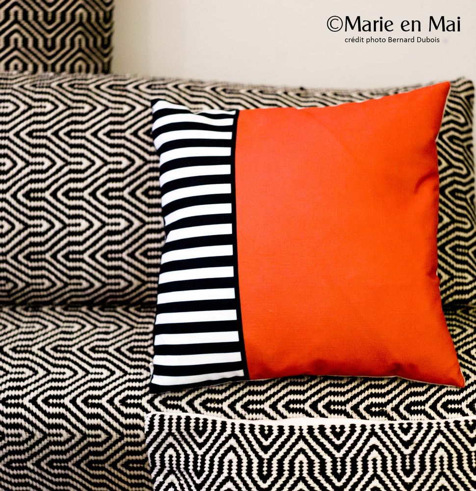 Coussins textile - COUSSINS- Collection LAMPIONS - MARIE EN MAI