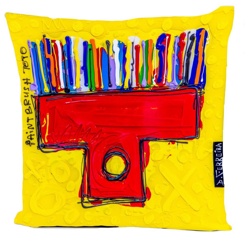 Coussins textile - Coussin PAINT BRUSH TOTO by David FERREIRA - ARTPILO