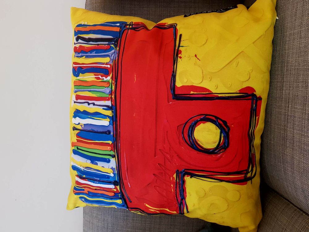 Coussins textile - Coussin PAINT BRUSH TOTO by David FERREIRA - ARTPILO