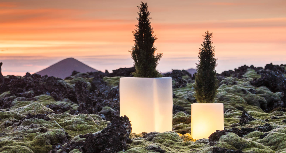 Lampadaires extérieurs - pot carré - BLOOM