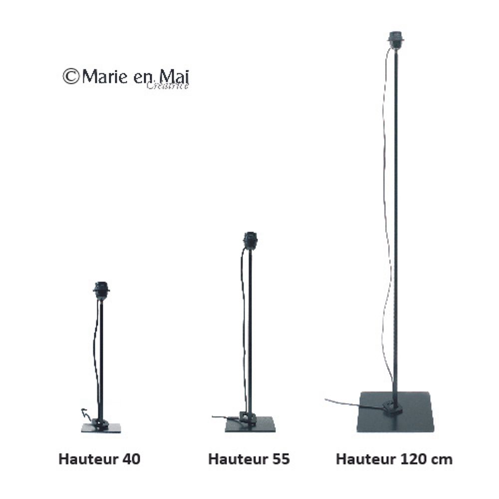 Lampes à poser - PIED DE LAMPE Marie en Mai - en 3 hauteurs - MARIE EN MAI