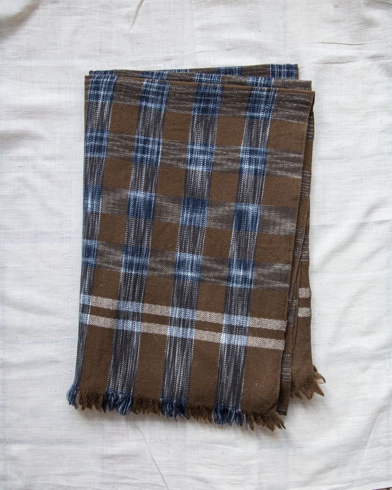 Throw blankets - Spacedyed Check - KHADI AND CO.