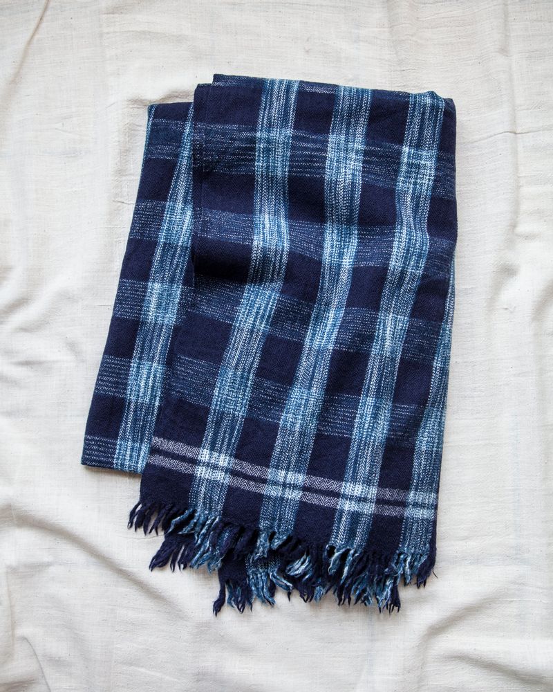 Throw blankets - Spacedyed Check - KHADI AND CO.