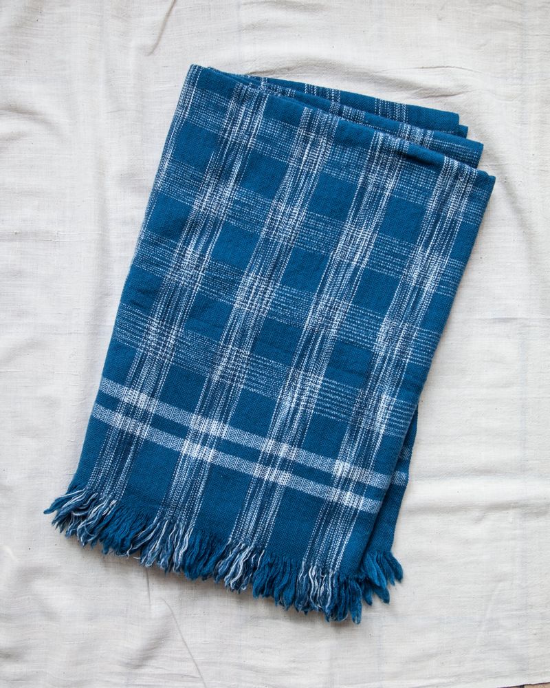 Throw blankets - Spacedyed Check - KHADI AND CO.