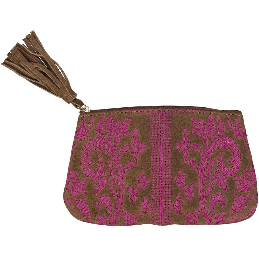 Leather goods - Embroidered Leather Wallet - JO & MARG