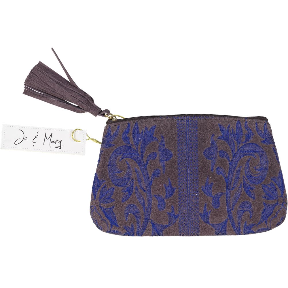 Leather goods - Embroidered Leather Wallet - JO & MARG