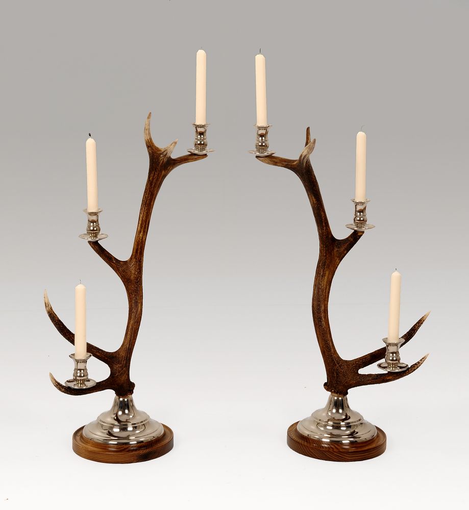 Objets de décoration - ANTLER CANDLESTICKS. - CLOCK HOUSE FURNITURE