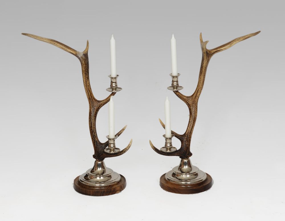 Objets de décoration - ANTLER CANDLESTICKS. - CLOCK HOUSE FURNITURE
