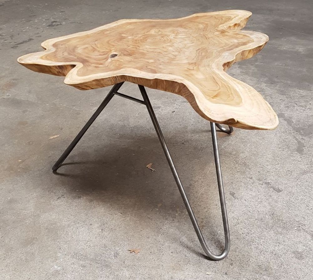 Tables pour hôtels - Table basse en bois et racine. - WILD-HERITAGE.COM
