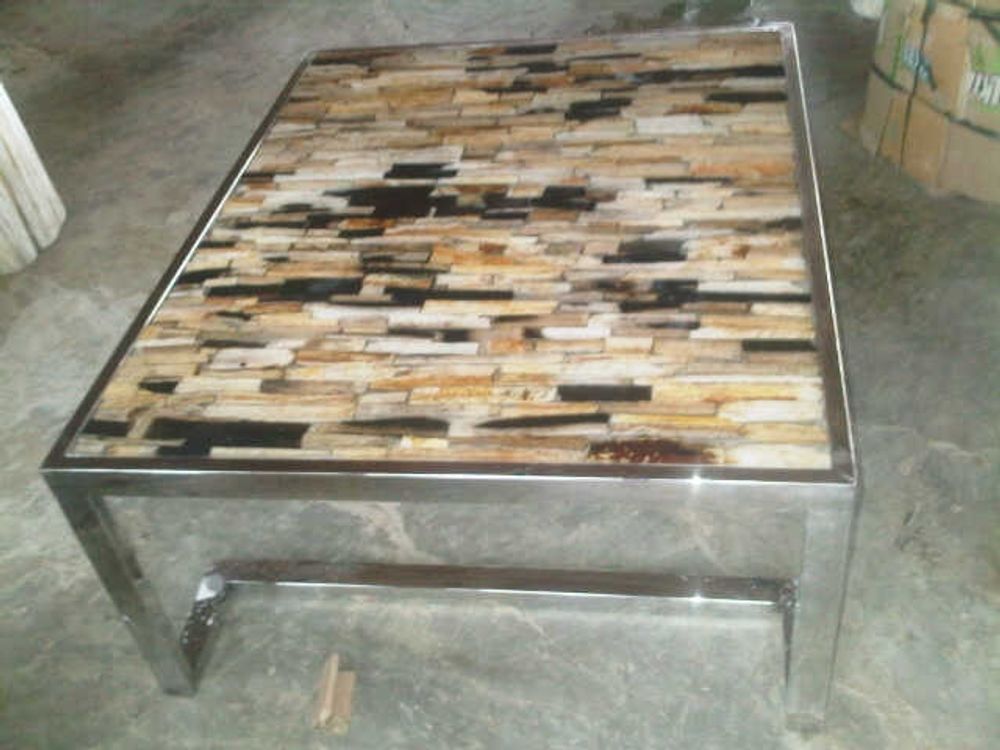 Tables for hotels - Petrified wood coffee table - WILD-HERITAGE.COM
