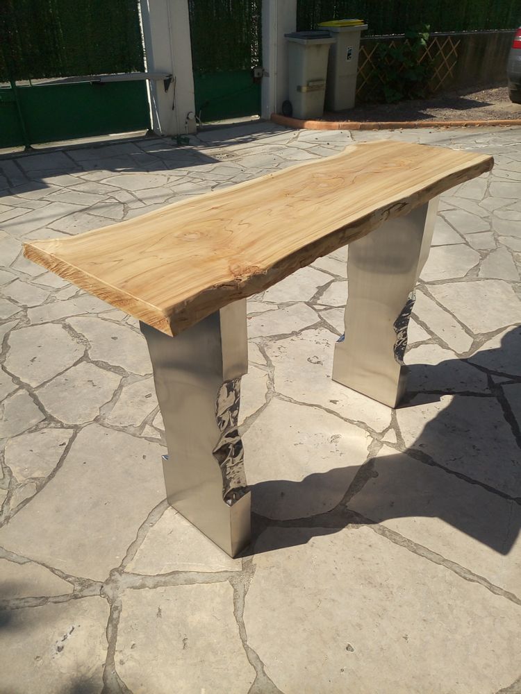 Office furniture and storage - Metal & wood console - WILD-HERITAGE.COM