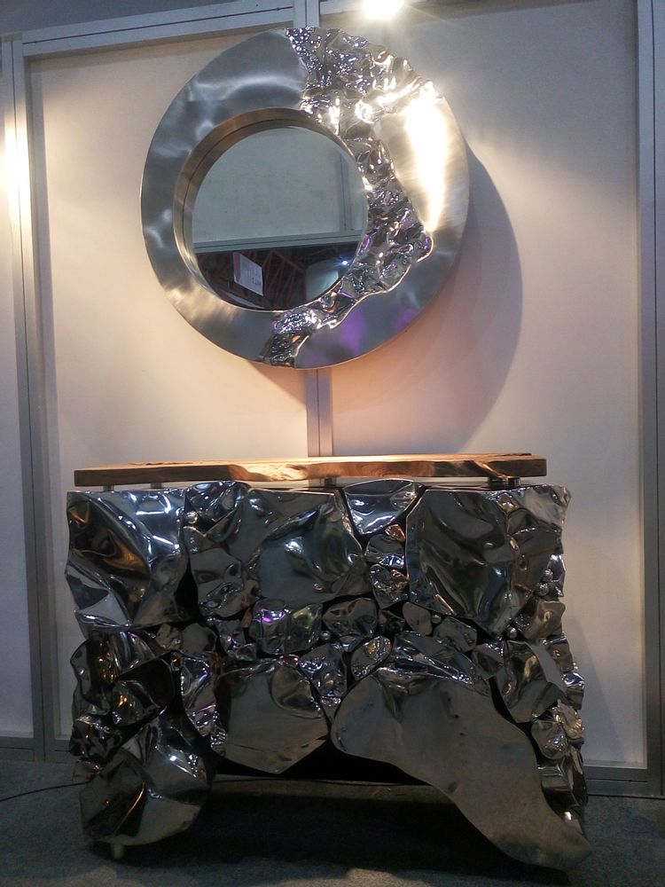 Aménagements pour bureau - Console metal inox. - WILD-HERITAGE.COM