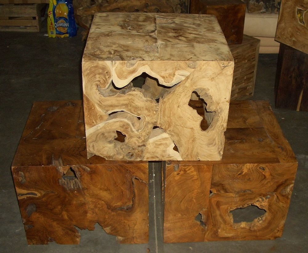 Stools for hospitalities & contracts - Wooden stool, root - WILD-HERITAGE.COM