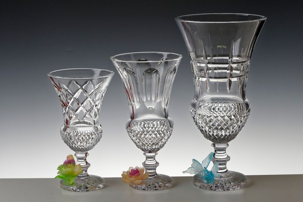 Vases - VASE FOOT MEDICIS FLOWER - CRISTAL DE PARIS