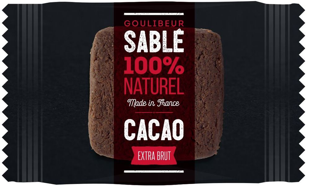 Biscuits - CARRÉ CACAO EN SACHET EN EMBALLAGE INDIVIDUEL. - GOULIBEUR
