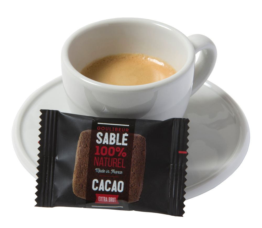 Biscuits - CARRÉ CACAO EN SACHET EN EMBALLAGE INDIVIDUEL. - GOULIBEUR
