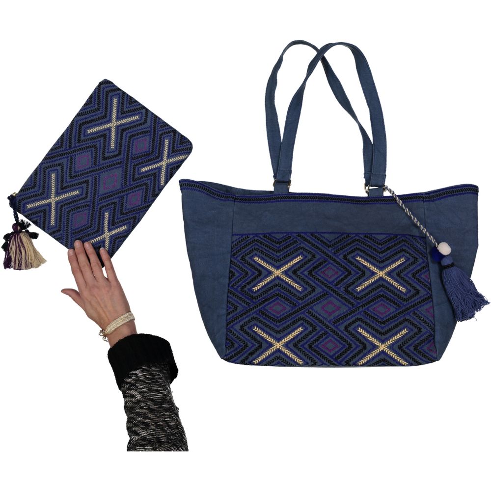 Bags and totes - CABAS EN COTON BRODE - JO & MARG