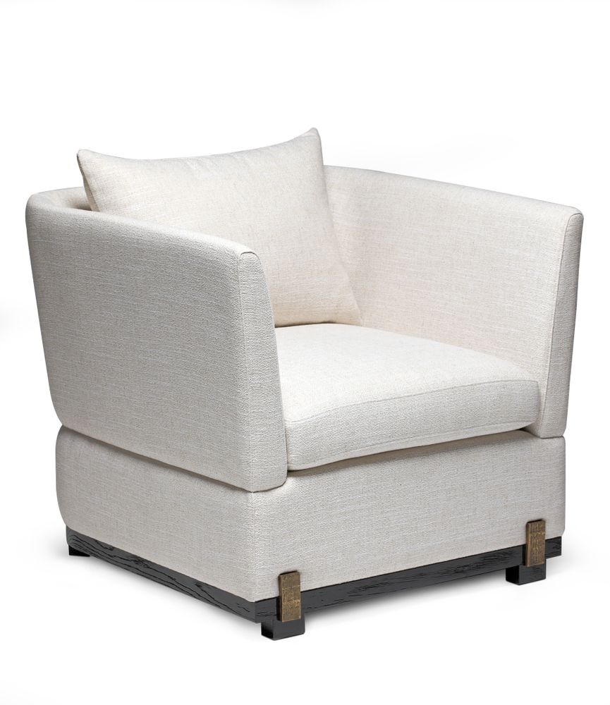 Fauteuils pour collectivités - Fauteuil Ida en chêne noir brossé sable et détails bronze - DUISTT
