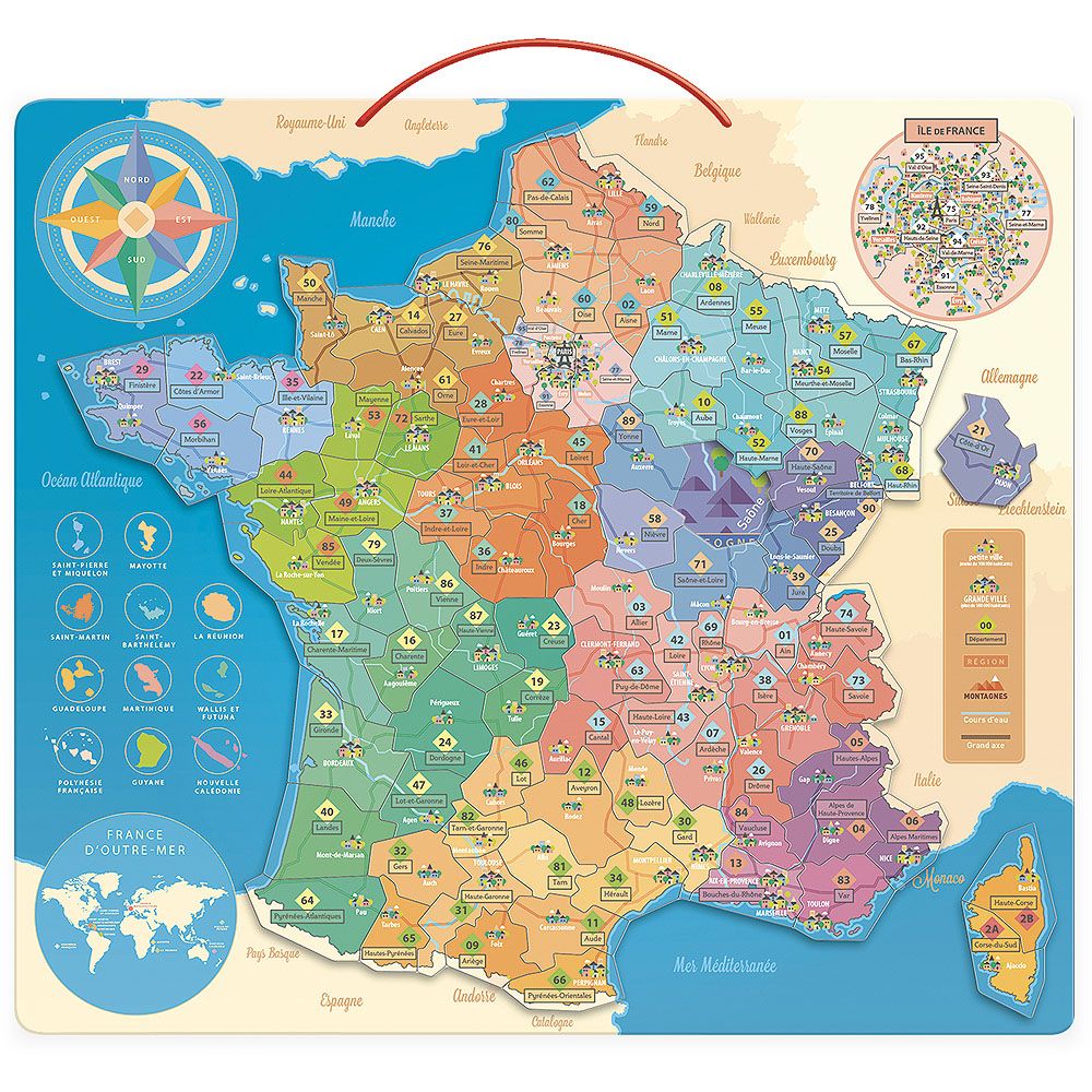 Jouets enfants - Carte de France éducative - VILAC