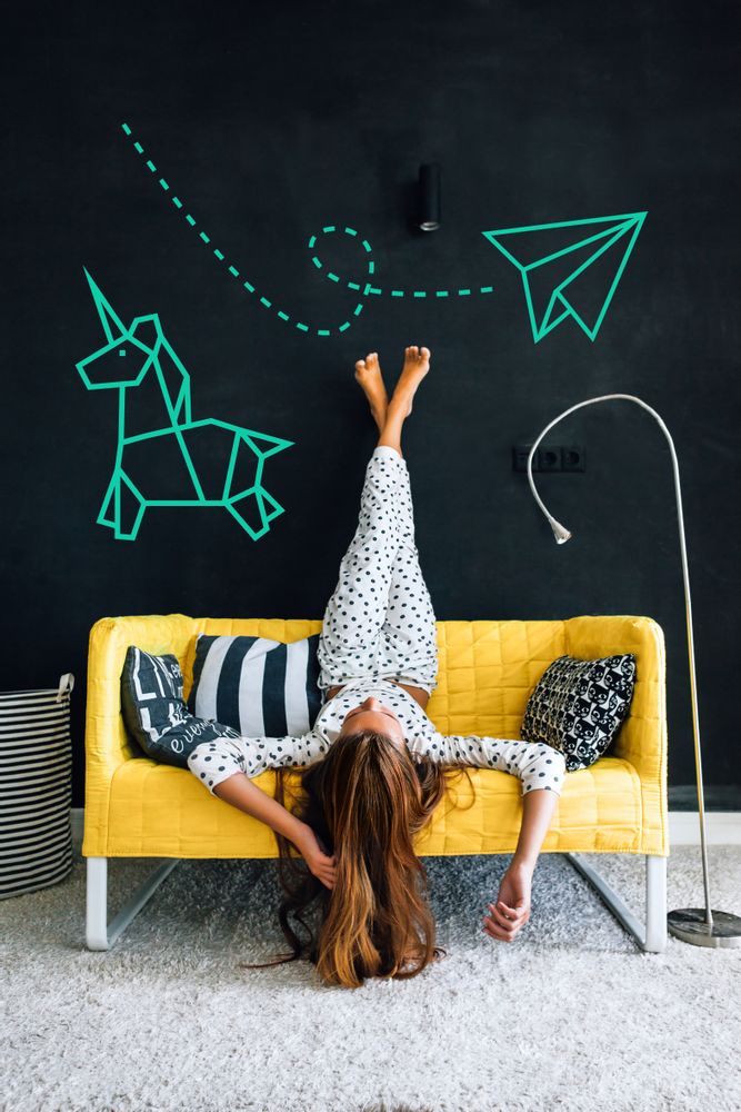 Autres décorations murales - Patron DIY Licorne pour masking tape - MILIEO